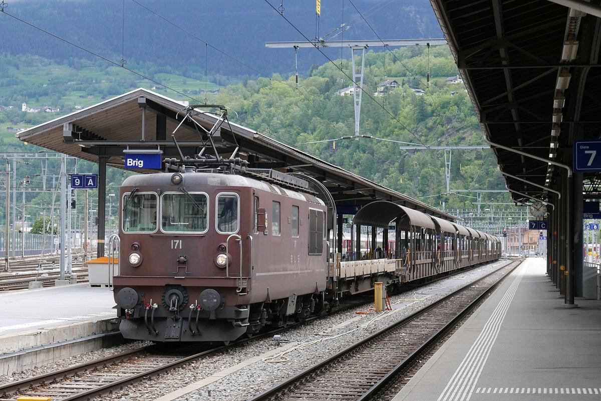 Lötschberg car train loading ramp