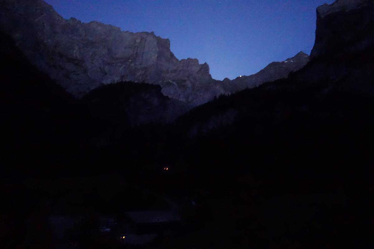 Berghütte Berner Oberland Abend