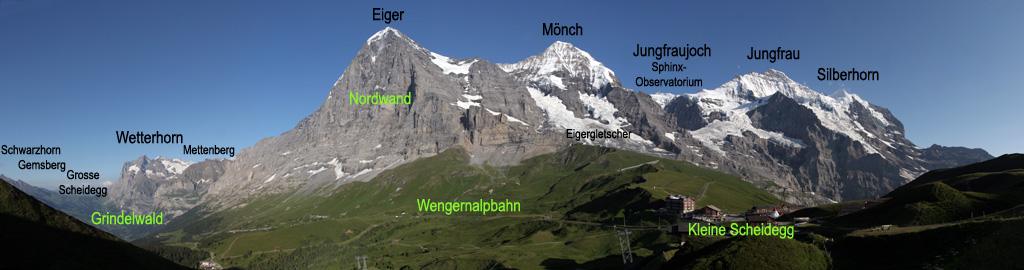 Swiss Alps panorama Bernese Oberland