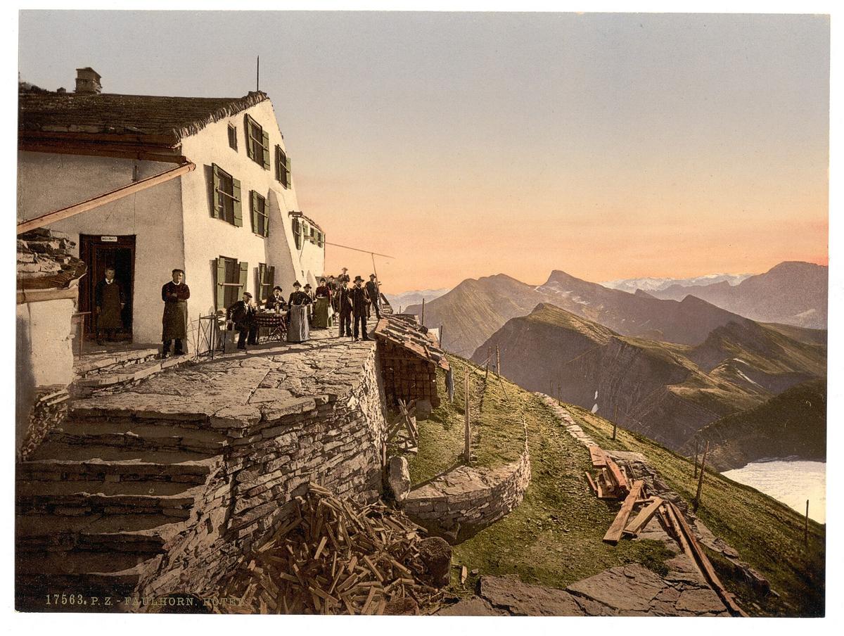 mountain inn Bernese Oberland evening